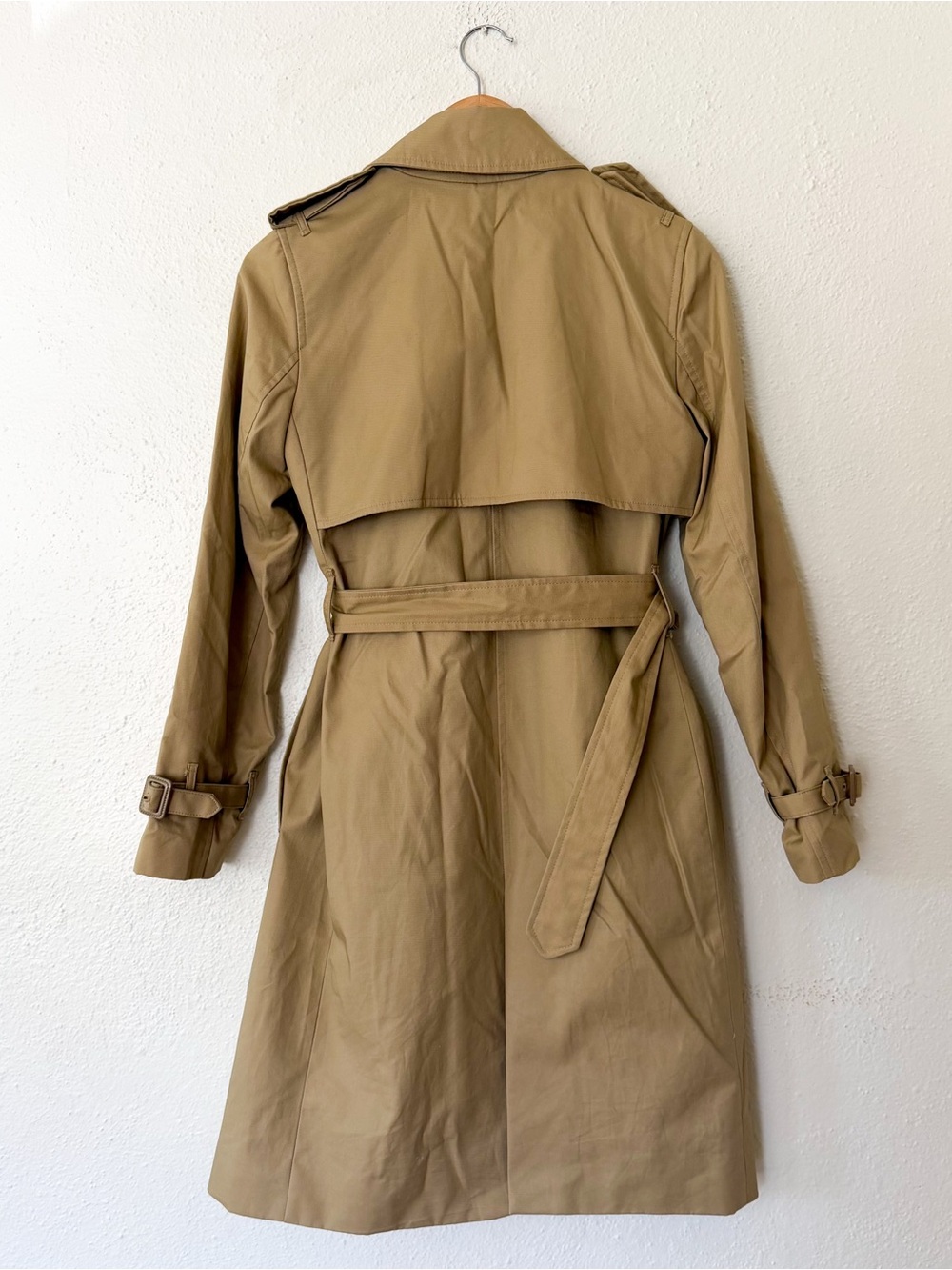 Mango Classic Double Breasted Belted Longline Trench Coat in Beige - Picture 3 of 16